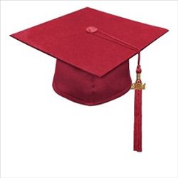 Шапочка выпускника конфедератка бордовая купить 200 р