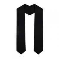 Галстук накидка прямой к мантии черный