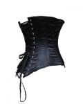 Корсет Черный с застежкой спереди Black Brocade Steel Boned  