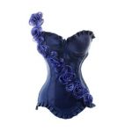 Корсет Ladies Black с цветами синий