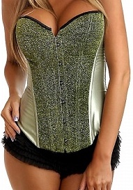 Корсет "Disco Green" с застежкой спереди