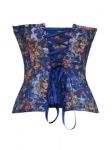 Корсет "Цветочный принт" синий Denim Flower 