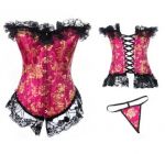Корсет Luxury brocade красная парча