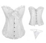 Корсет Белая парча Slashing Sexy II White